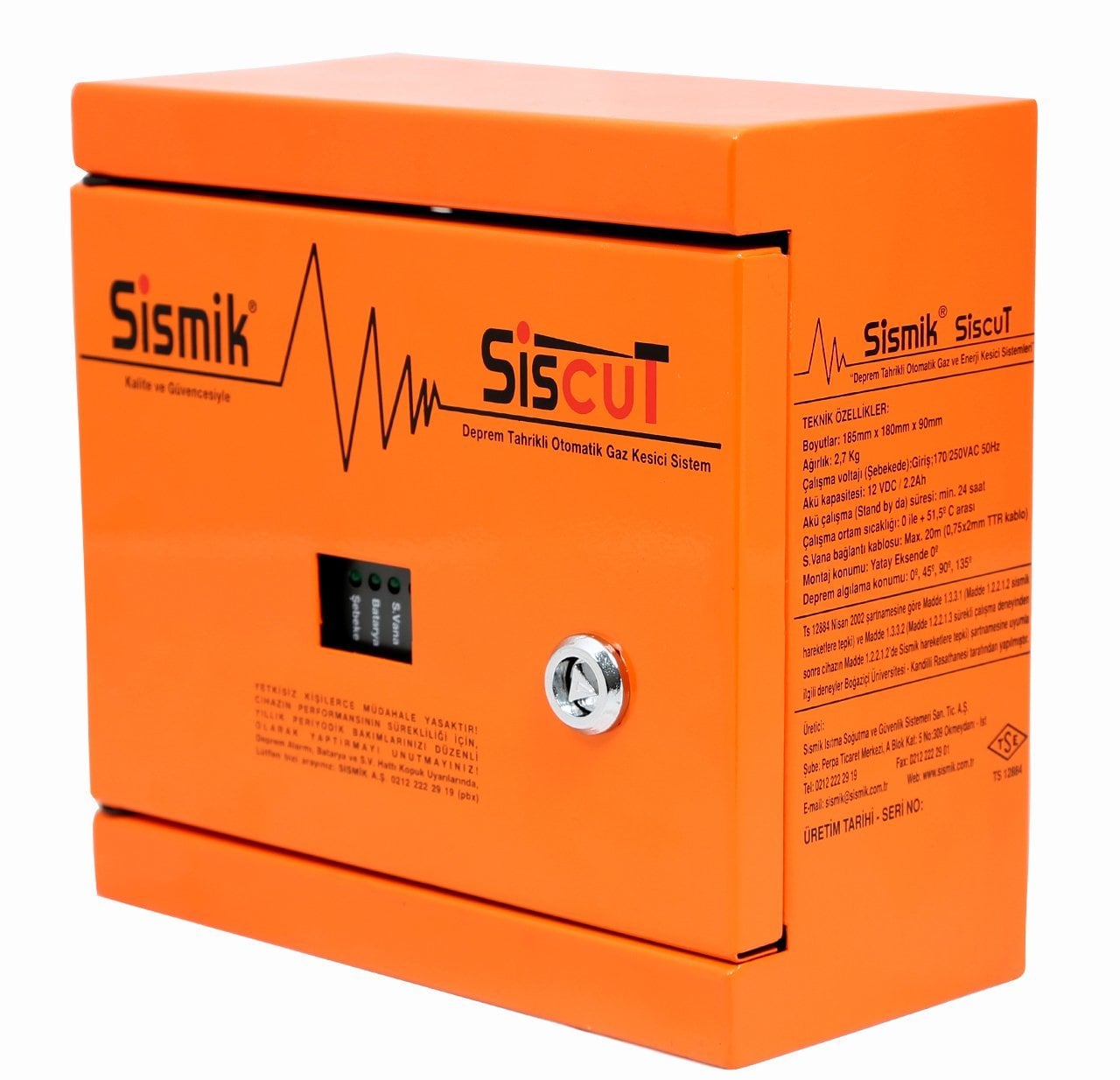 SiscuT-2 | İki Çıkışlı Deprem Uyarı ve Alarm Cihazı Sismik/Deprem Sensörü